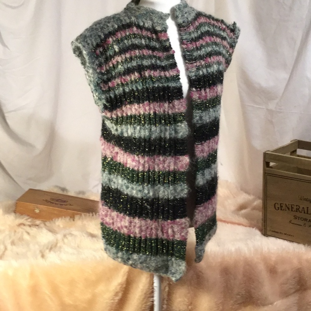 Hand knitted vest